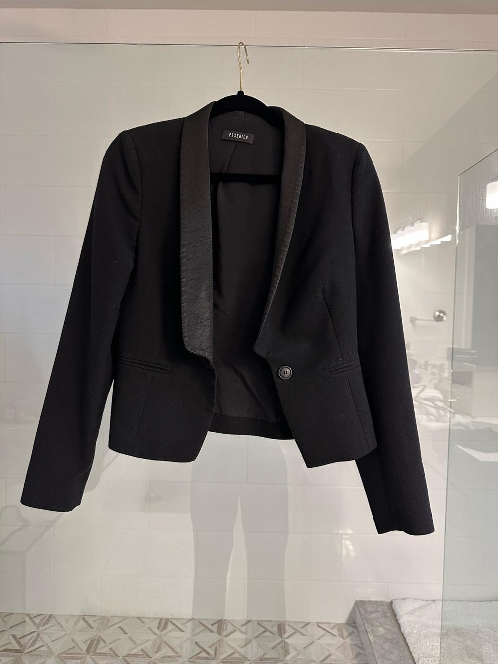 Peserico Black Single-Button Tailored Blazer